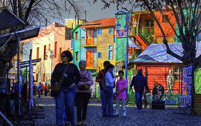 A street scene from the La Boca neighborhood of Buenos Aires, Argentina. Photo: Wikipedia/Luis Argerich/CC BY, via Times of Israel