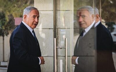 Benjamin Netanyahu arrives at a coalition agreement meeting in Jerusalem on November 6. Photo: Yonatan Sindel/Flash90