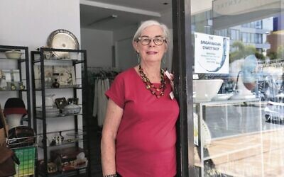 President of B'nai B'rith's Bargain Bazaar committee, Jane Lurie, in front of the new op shop in Maroubra Junction.