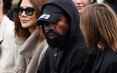 Kanye West at the Givenchy Spring-Summer 2023 fashion show during the Paris Womenswear Fashion Week in October. Photo: Julien de Rosa/AFP, Getty Images via JTA