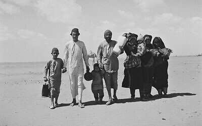 Yemenite Jews near Aden on their way to Israel.