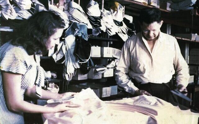 Betty and Jacob Bloch in the Darlinghurst workshop.