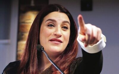 Luciana Berger at a press conference in February 2019. 
Photo: Kirsty Wigglesworth/AP