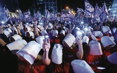 Protesters in Tel Aviv on March 11. Photo: Erik Marmor/Flash90