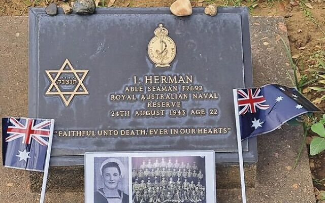 The headstone of Able Seaman Isaac Herman.