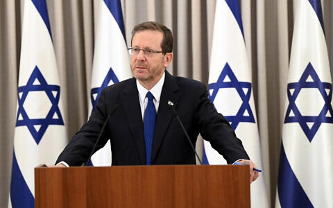 Israel's President Isaac Herzong has called for the coalition to come to its senses. Photo: GPO