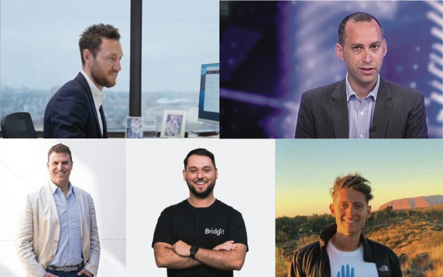Clockwise from top left: CreditWatch CEO Patrick Coghlan, Canvas CEO and co-founder David Lavecky, Fundabl co-founder Ethan Singer, Lumi CEO Yanir Yakutiel and Bridgit CEO and co-founder Aaron Bassin.