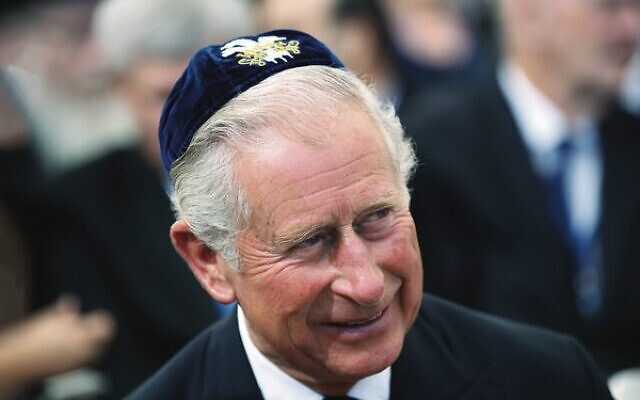 The then-prince Charles at the funeral of Shimon Peres in Jerusalem in 2016. Photo: Abir Sultan, Pool via AP, File