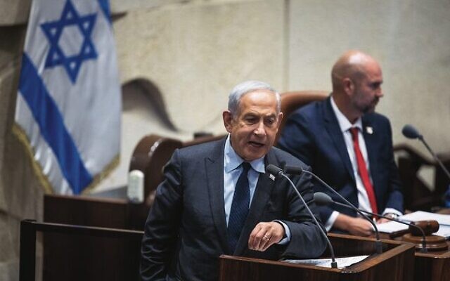 Prime Minister Benjamin Netanyahu in the Knesset on May 1. Photo: Yonatan Sindel/Flash90