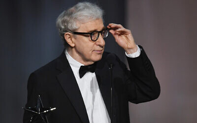 Woody Allen onstage during the American Film Institute's Life Achievement Award Gala for Diane Keaton in 2017. Photo: Kevin Winter/Getty Images via JTA