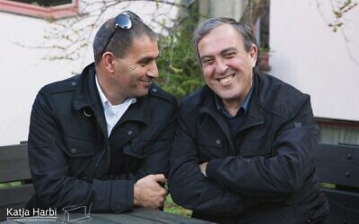 Peace-builders Bassam Aramin (left) and Rami Elhanan will be touring Australia to promote their work.