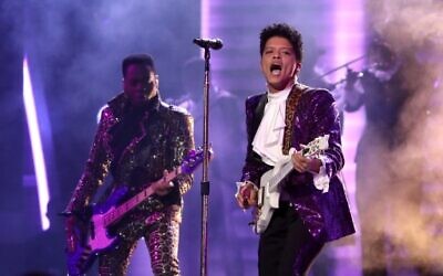 Musician Bruno Mars during The 59th Grammy Awards at the Staples Centre on February 12, 2017, in Los Angeles, California. Photo: Christopher Polk/Getty Images for NARAS/AFP