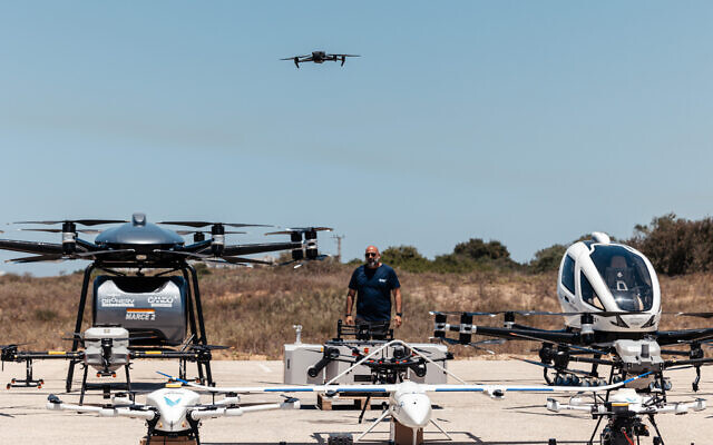Over the next two years, Israeli drone operating companies will conduct test flights throughout the country for one week each month. Photo: Mark Nomdar/B.Y. Creative & Productions