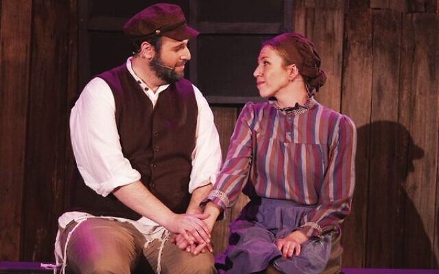 Adrian and Sarah playing Tevye and Golde in ACR Theatre's production of Fiddler in 2017