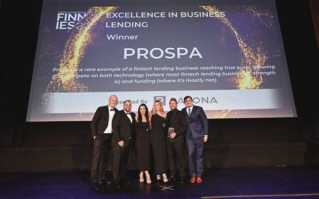Prospa, which has a Jewish co-founder in Greg Moshal, won for Excellence in Business Lending. Photo: Finnies