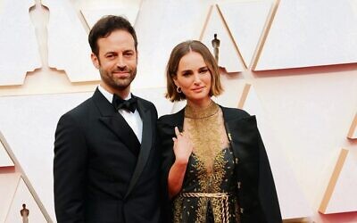 Benjamin Millepied and Natalie Portman at the 92nd Academy Awards, 2020. 
Photo: Starstock/Dreamstime.com