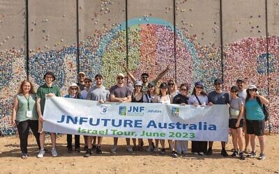 JNFuture mission participants in Israel. Photo: Supplied