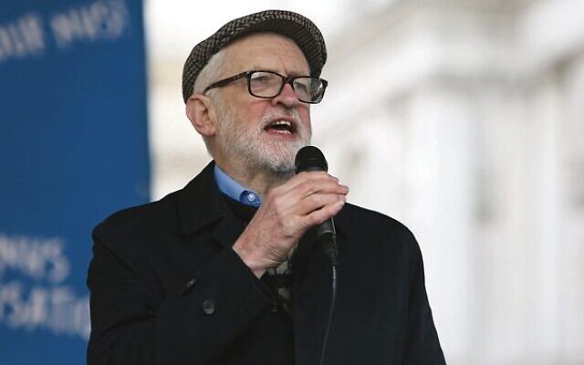 Former UK Labour leader Jeremy Corbyn at a London rally on March 11. 
Photo: Susannah Ireland/AFP