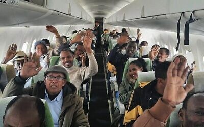 Israelis and Ethiopian Jews board flights from Gondar and Bahir Dar to Addis Ababa on August 10. Photo: Israel Embassy in Addis Ababa