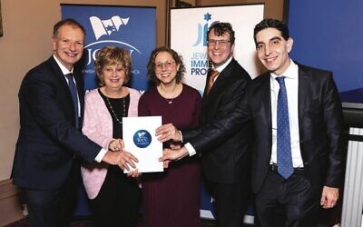 From left: David Southwick, JCCV CEO Judy Fetter, Naomi Levin, Daniel Aghion. Photo: Supplied