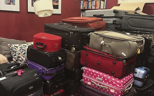 Donated suitcases for Operation Golda.
