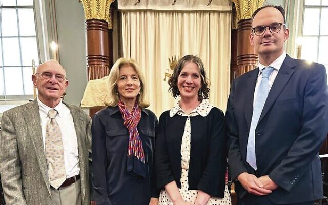 From left: Laurence Herst, Caroline Kennedy, Lisa Eckstein, Jeff Schneider. Photo: US Embassy