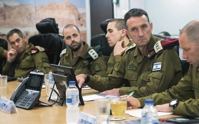 IDF Chief of Staff Herzi Halevi holds an assessment at the IDF Southern Command in Beersheba on October 8. Photo: IDF