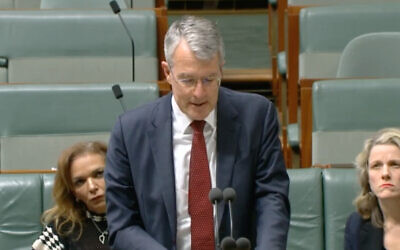 Mark Dreyfus speaks about the Hamas attack in Federal Parliament on Monday, October 16. Photo: Screenshot