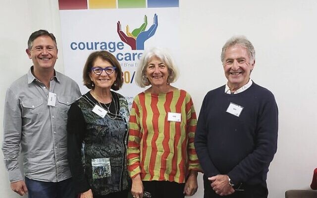 The new Courage to Care Australia board (from left) David Klein, Kathy Sharp, Judy Glick, Abie Greengarten.