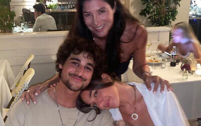 Diane and two of her children, Dean and Claudia, in Tel Aviv a few weeks ago.