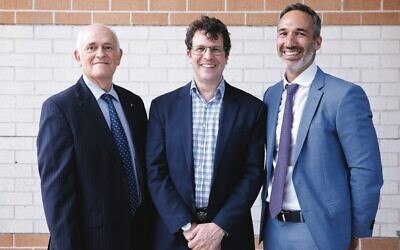 From left: Peter Wertheim, Daniel Aghion and ECAJ co-CEO Alex Ryvchin. Photo: Giselle Haber