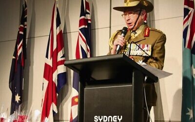 Major General Jeffrey Rosenfeld delivering the keynote address. 
Photo: Shane Desiatnik