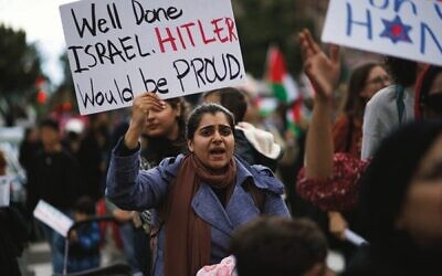 A rally in Brooklyn, New York in support of Palestinians on October 21. Photo: Kena Betancur/AFP