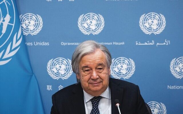 UN Secretary-General Antonio Guterres on November 20, 2023. 
Photo: Yuki Iwamura/AFP