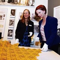 Jayne Josem (left) shows then PM Julia Gillard through the Jewish Holocaust Centre in 2012, now the Melbourne Holocaust Museum. Photo: Peter Haskin