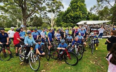 Riders at the community event at Centennial Park on Sunday.