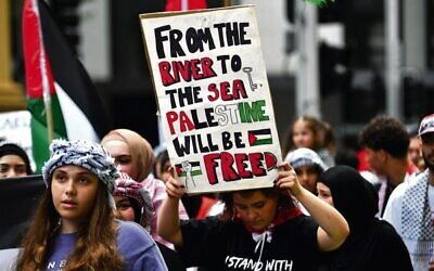 A pro-Palestinian demonstration in Sydney in December 2023. 
Photo: AAP Image/Bianca De Marchi