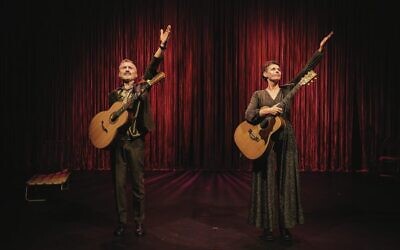 Willy Zygier and Deborah Conway performing Songs from the Book 
of Life.    Photo: Jason Lau