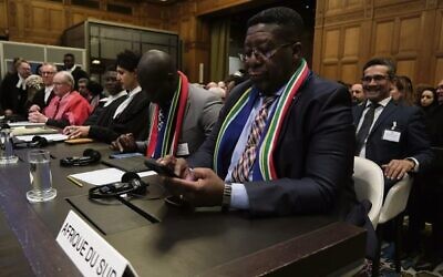 South African ambassador Vusimuzi Madonsela at the ICJ in The Hague.
Photo: Patrick Post/AP