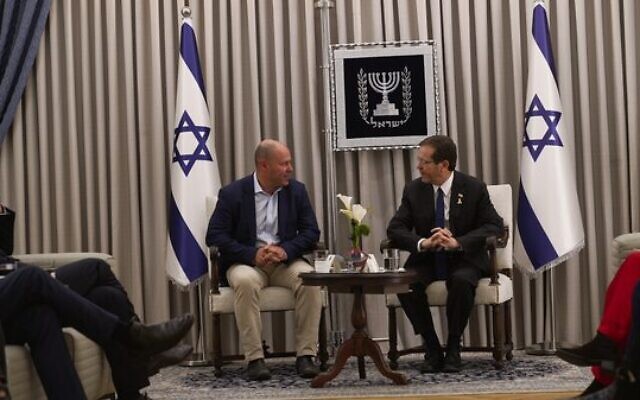 Josh Frydenberg (left) meets with Israeli President Isaac Herzog in Israel last week.