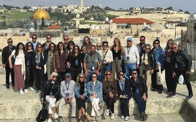 The AJF delegation in Jerusalem.
