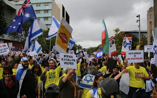 The rally at the University of Sydney on Friday morning. Photo: Gareth Narunsky