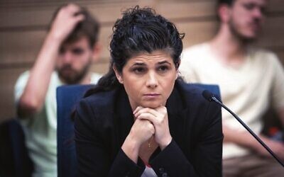 MK Sharren Haskel in the Knesset. Photo: Oren Ben Hakoon/Flash90