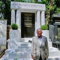 Nick Greiner at the restored family mausoleum in Budapest last month.