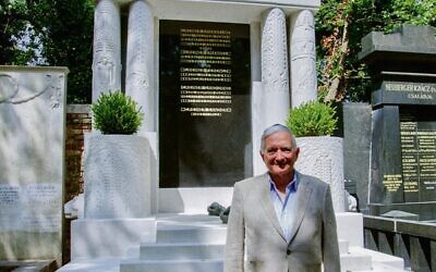 Nick Greiner at the restored family mausoleum in Budapest last month.