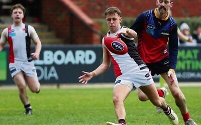 Logan Siegel scored 2 goals for the Jackas in the reserves grand final loss to Parkdale.