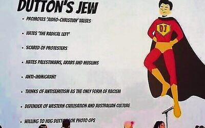 The "Dutton's Jew" slide at the QUT symposium in January.