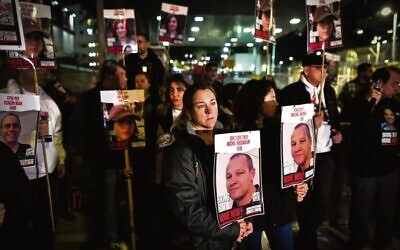 Families of hostages demonstrate outside IDF military headquarters in Tel Aviv, on February 20, 2024. Photo: Avshalom Sassoni/Flash90 Families of hostages demonstrate outside IDF military headquarters in Tel Aviv, on February 20, 2024. Photo: Avshalom Sassoni/Flash90