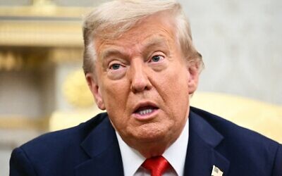US President Donald Trump speaks during a bilateral meeting with South Korean President Lee Jae Myung in the Oval Office of the White House in Washington, DC, on August 25, 2025. (Mandel NGAN / AFP)