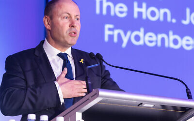 Josh Frydenberg speaking at a Mount Sinai College Foundation event. Photo: Giselle Haber